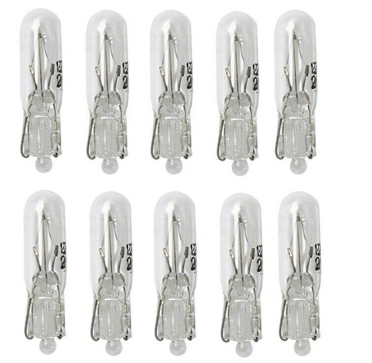 100 x T5 12v 2w Clear Globes for Dash instruments clusters (100pcs)