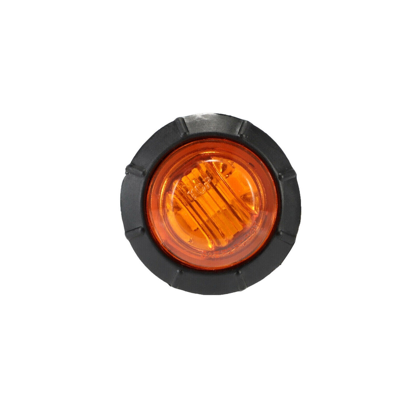 12v AMBER 3 LED ROUND RECESSED MARKER LIGHT 30MM DIAMETER WITH 300MM LEAD