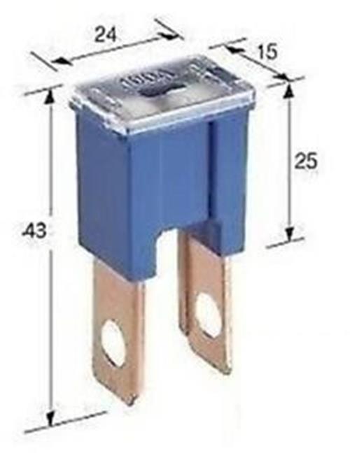 50 x BLUE 100 AMP SLOW BLOW MALE FUSE BLOCK 100AMP FUSE STRAIGHT LEG 50PCS