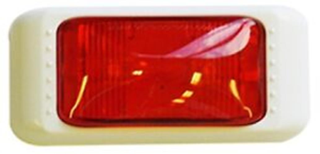 10 X LED LARGE RED MARKER LIGHTS LAMPS WITH WHITE BODY SURROUNDS (10PCS)