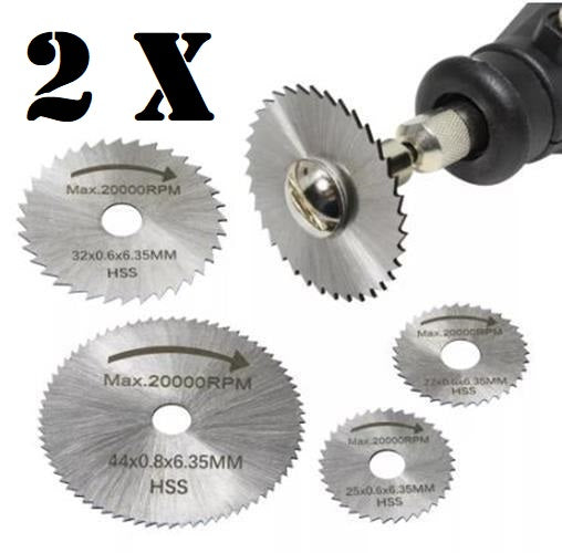 2 x 6pc Packs Mini Circular Saw Blades For Drill, Cut Wood Plastic Alloy
