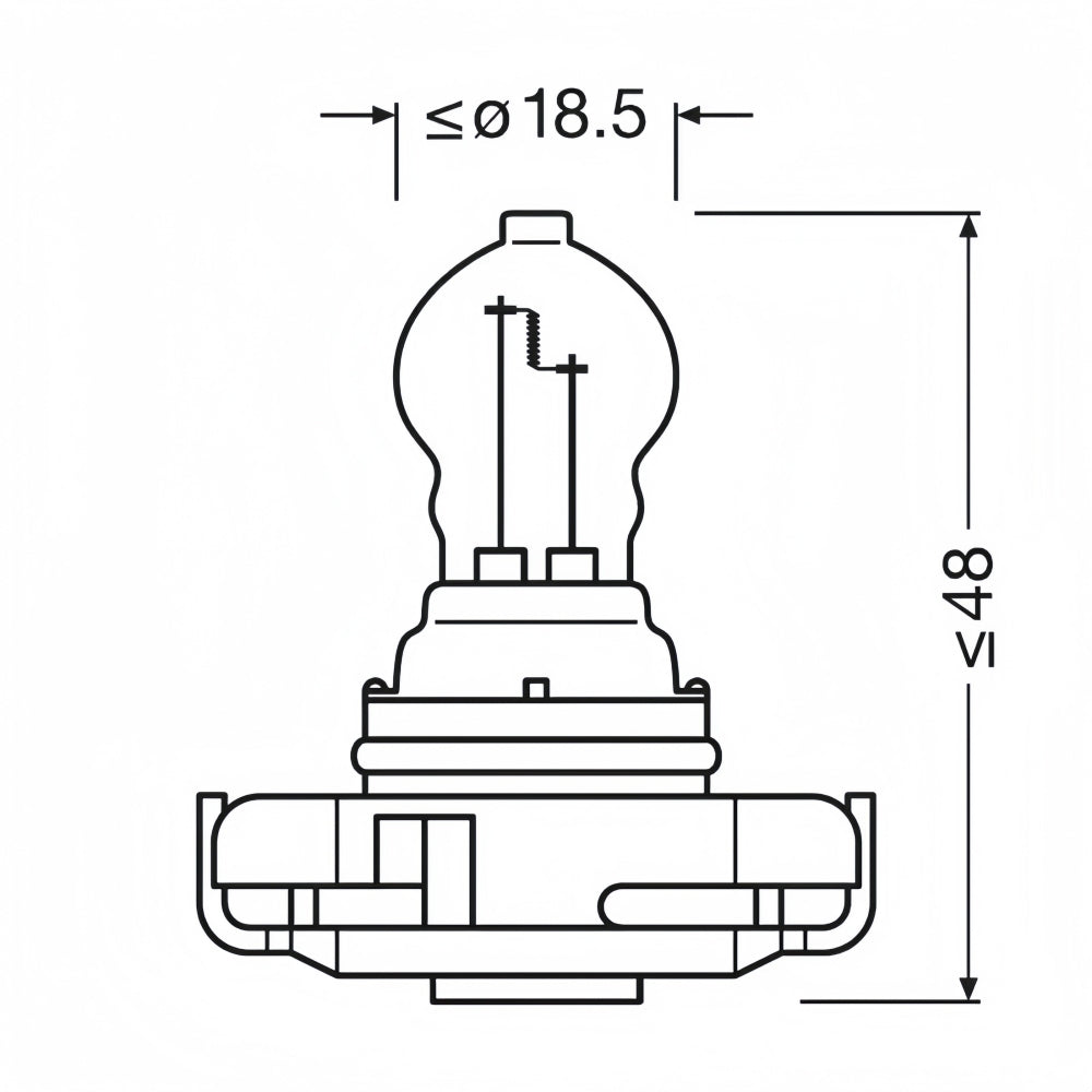 1 x Osram PS19W 12V 19W Halogen Globe 3200K Original 5201 Fog Light Signal Lamp