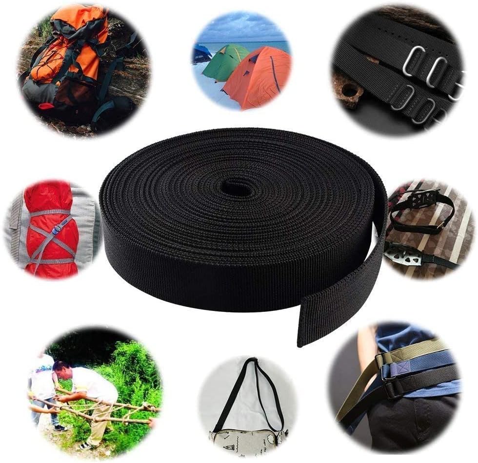 5m x 20mm Red Nylon Webbing Strap Safety Belt Knapsack Bag Leash DIY Crafting