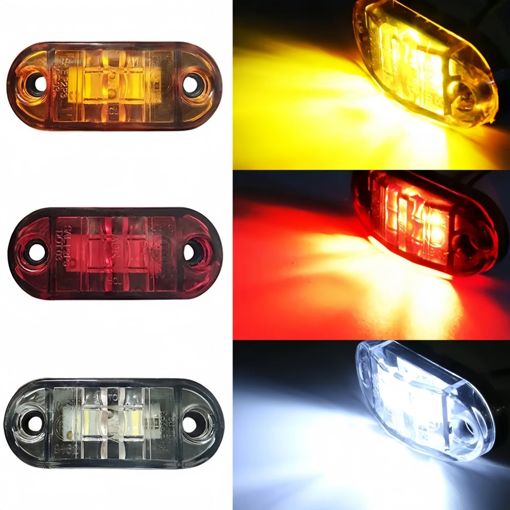 4 x Red Rear Marker Lamps ADR Compliant E Mark 12v/24v Multivolt (4pcs)