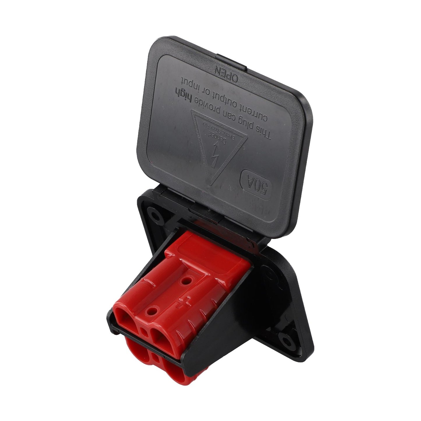 Double 50A Anderson style Plug Red Flush Mount Bracket Includes 2 x 50Amp Plugs