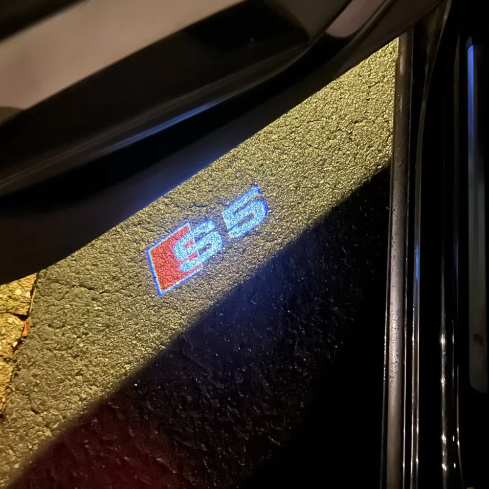 2 x Audi LED Car Door Light Welcome Light Laser Projector Lamp with Audi S5 logo