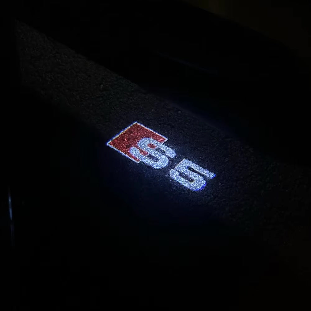2 x Audi LED Car Door Light Welcome Light Laser Projector Lamp with Audi S5 logo