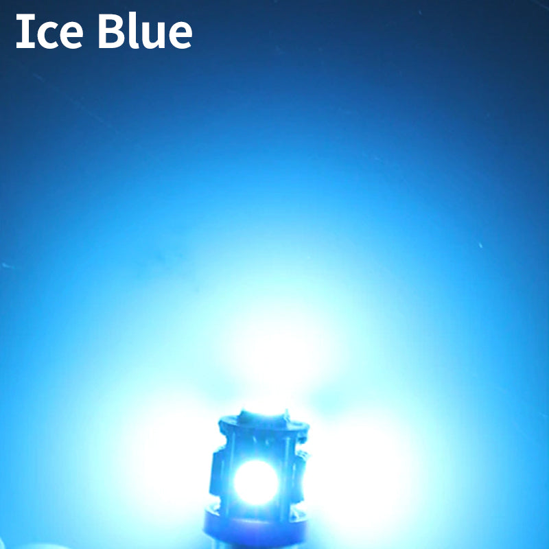 10 x BA9S ICE BLUE 24V 5SMD 360 DEGREE LIGHT 88LM IDEAL FOR PARKER OR DASH 10pcs