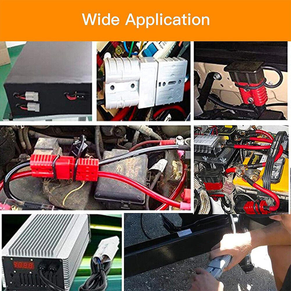 Double 50A Anderson style Plug Grey Flush Mount Bracket Includes 2 x 50Amp Plugs