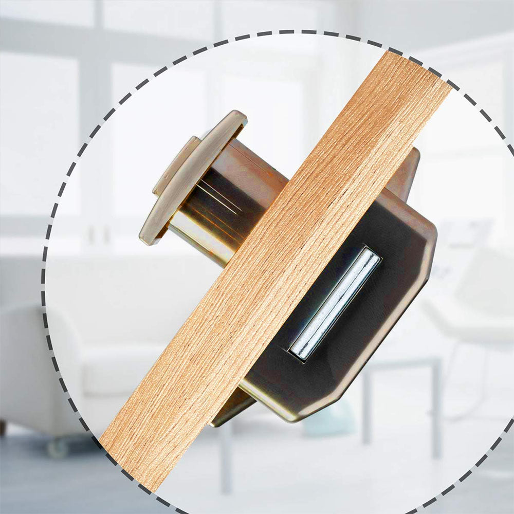 Brown 20mm Push Lock Catch Door Knob RV Caravan Cabinet Latch Button Lock