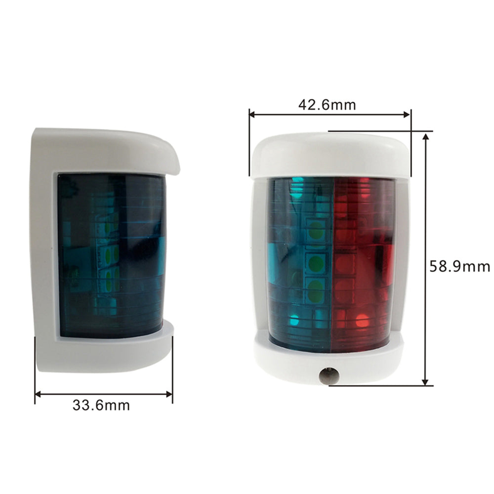 12v White Body Red Green Boat Light LED Marine Yacht Navigation Port Starboard