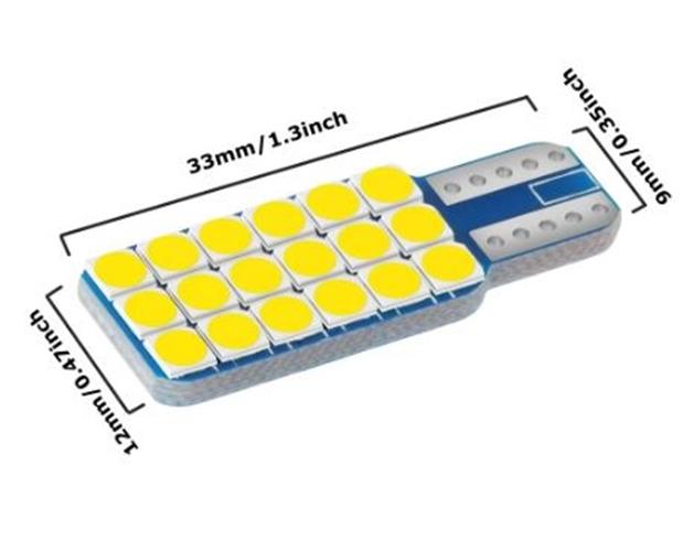 10 X T10 Warm White single sided 18SMD Super Bright LEDs for Interior (10pcs)