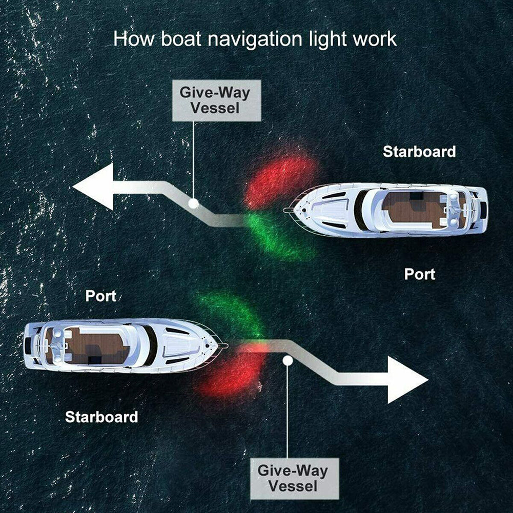 12v Boat Light LED Marine Yacht Navigation Red Green Running Lamp