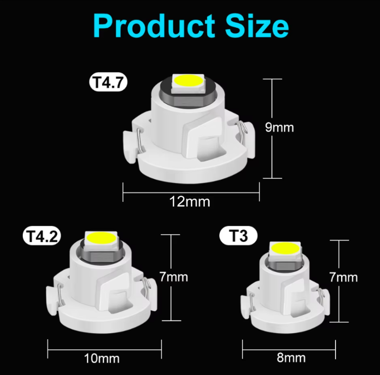 10 x T4.2 Neo Pink Purple 10mm 3030smd 12v Dash illumination LEDs (10pcs)