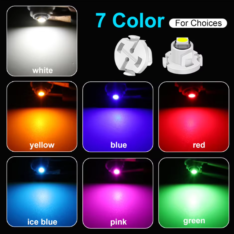 10 x T4.2 Neo Pink Purple 10mm 3030smd 12v Dash illumination LEDs (10pcs)