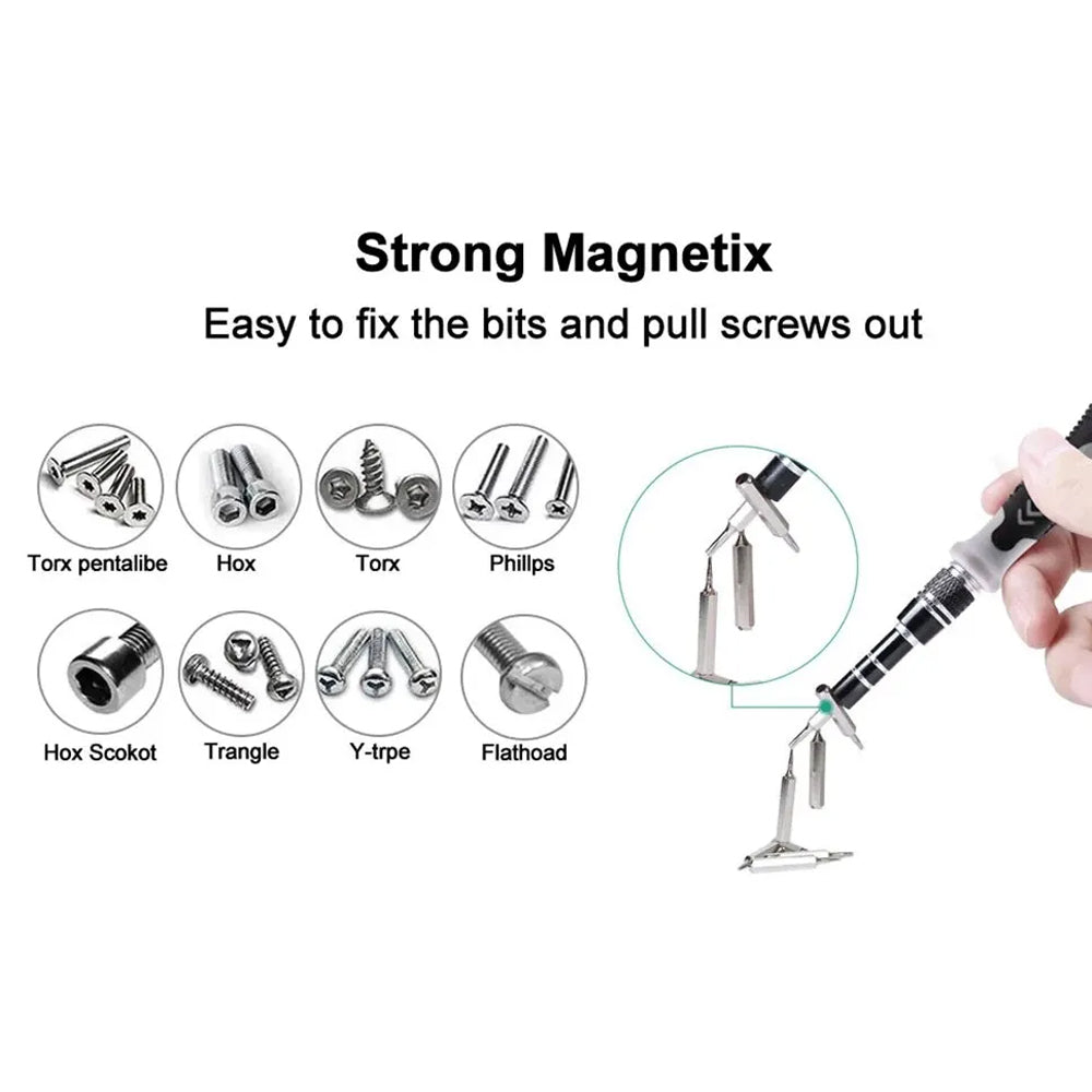 115 in 1 Screwdriver Set Magnetic Screw Bit Kit Multitool Repair Phone PC Tools