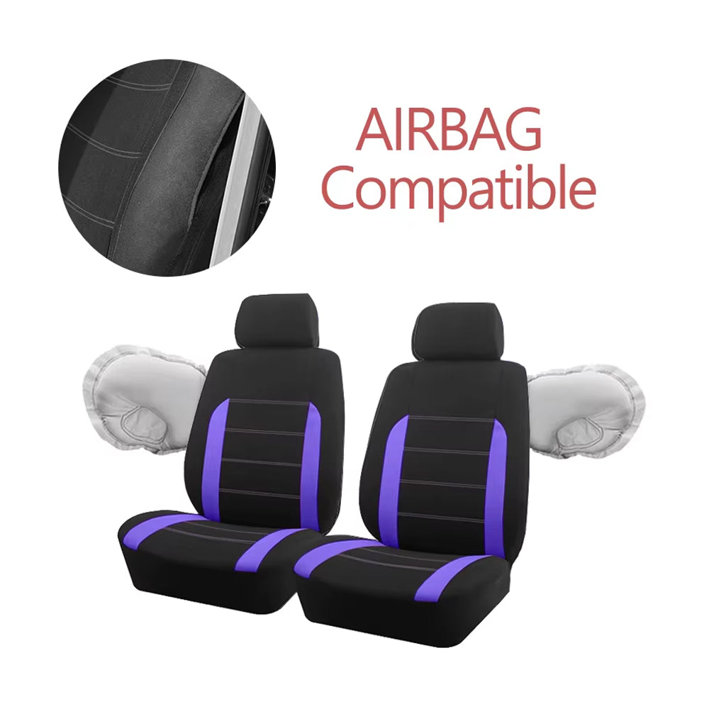 2 Seats Black Car Seat Covers Universal Size Fit For Most Car SUV Truck Van