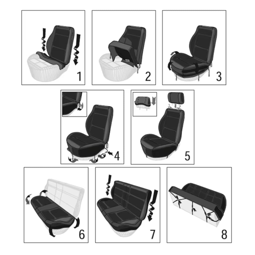 2 Seats Beige Car Seat Covers Universal Size Fit For Most Car SUV Truck Van