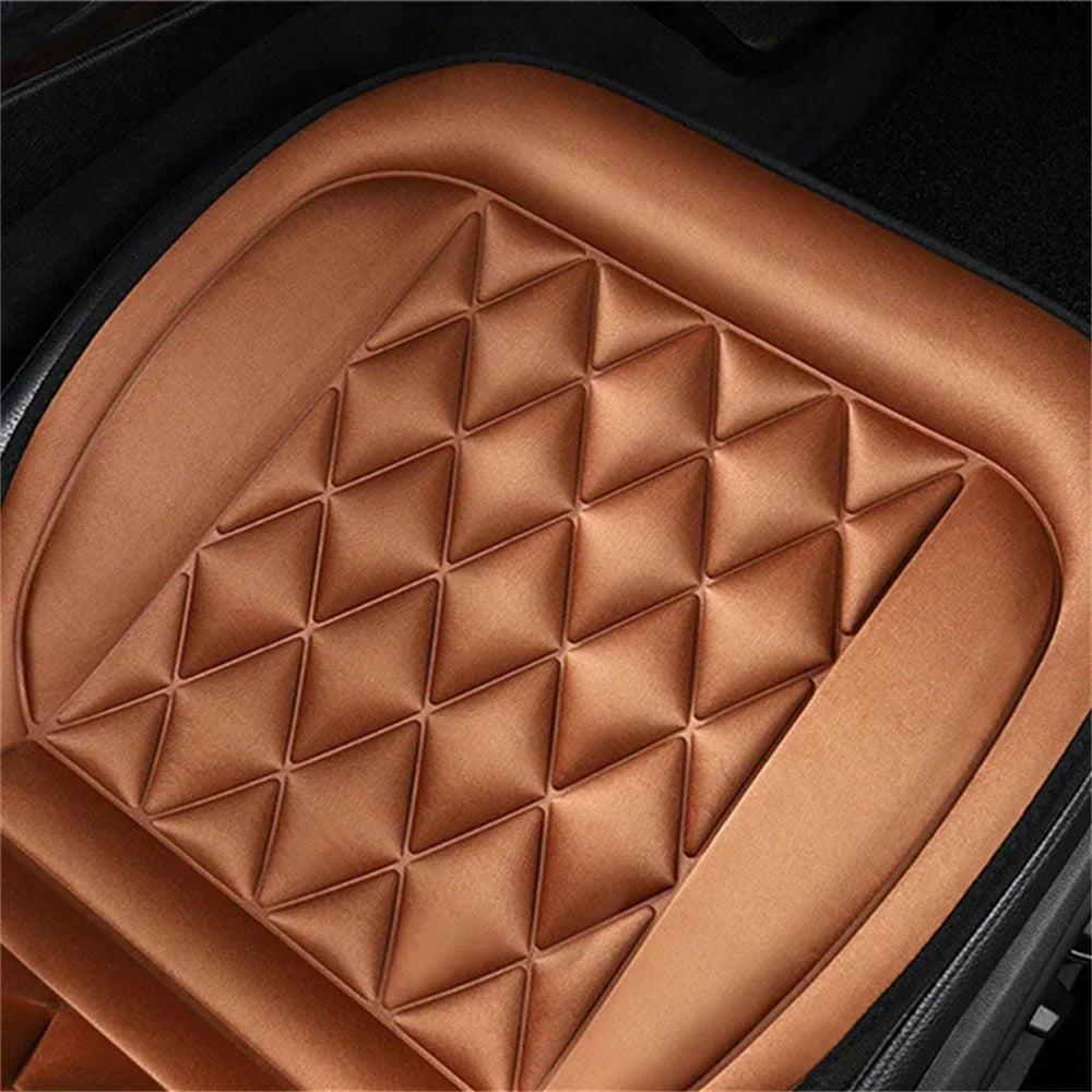 2pcs Grey Heated Car Seat Cushions 12V Car Heated Seat Covers Heating Cushions