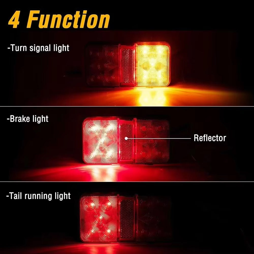 2 x 12V LED Trailer Lamps Stop Tail Indicator Lamps LED Truck Trailer lights