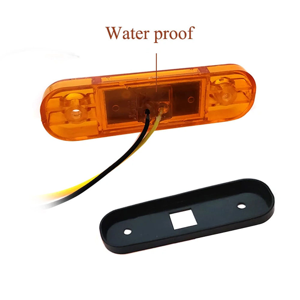 5 x White LED Side Marker Lamps 12V/24V Multivolt LED Side Marker Lights (5pcs)