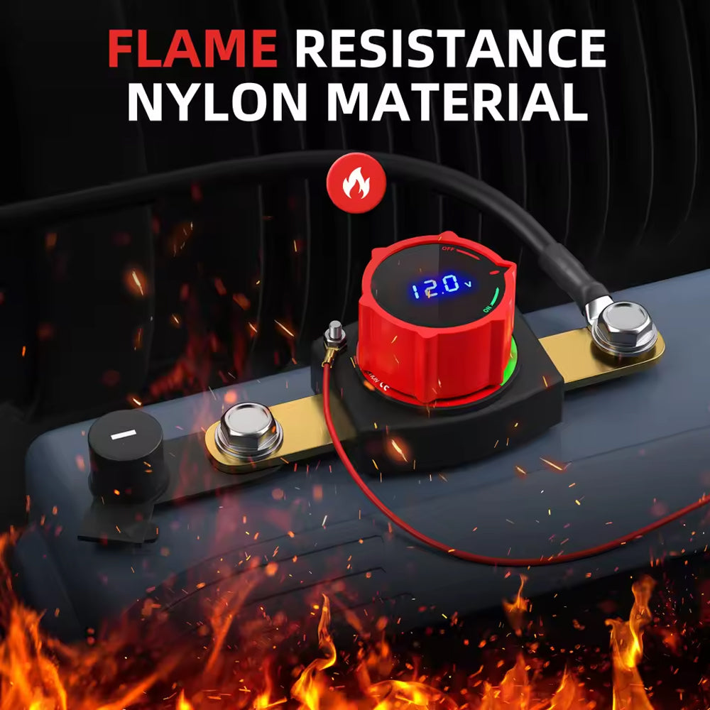 Side Post Battery Disconnect Switch 275A 12-48V LED Voltmeter Cut Off Switch