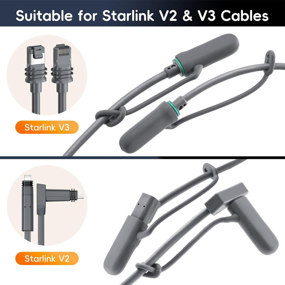 2 x Silicone Protective End Caps Anti-Dust Cover for Starlink Gen 3  Gen 2 Cable