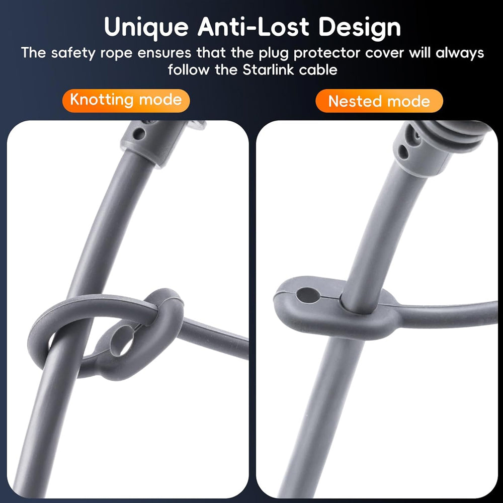 2 x Silicone Protective End Caps Anti-Dust Cover for Starlink Gen 3  Gen 2 Cable