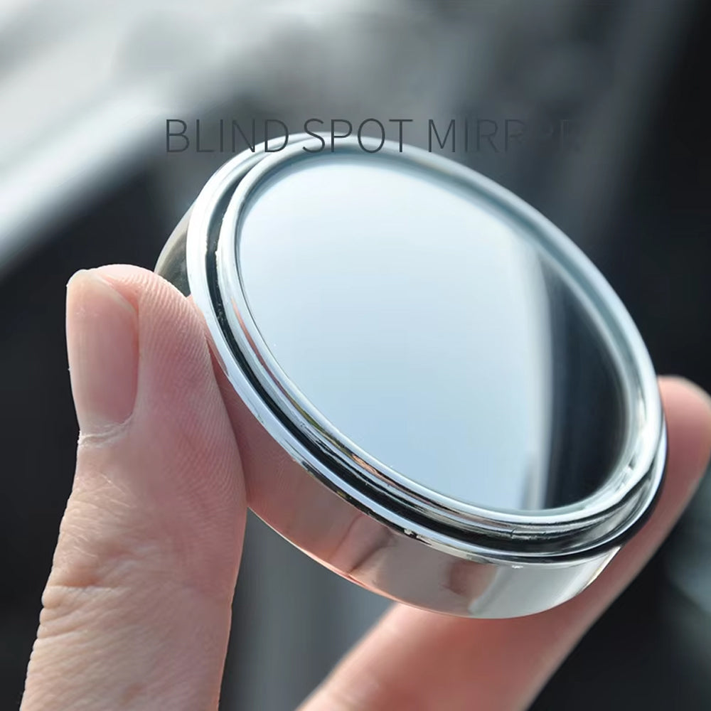 2 x Car 360° Adjustable Blind Spot Mirror Car Auxiliary Rearview Mirror Sliver