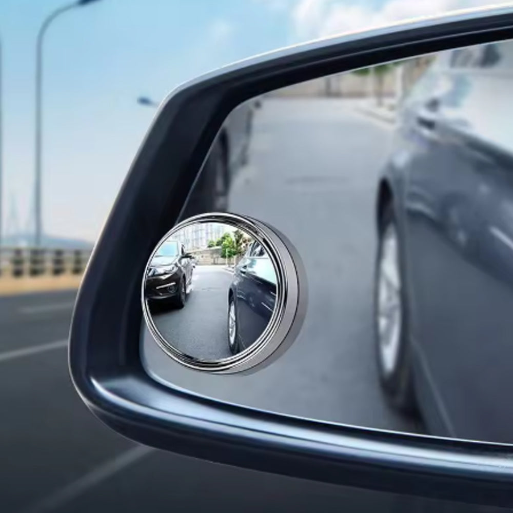 2 x Car 360° Adjustable Blind Spot Mirror Car Auxiliary Rearview Mirror Sliver