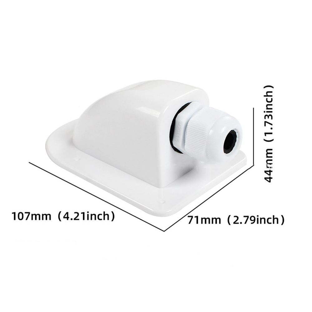 White Waterproof Solar Panel Single Cable Entry Box Ideal for Roof of Caravan