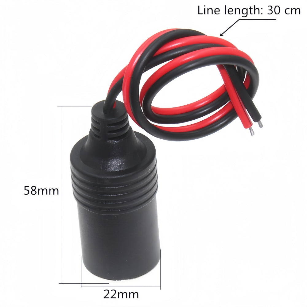 1 x Car Cigarette Lighter Socket 10A 12V 24V Power Socket Female Socket Plug