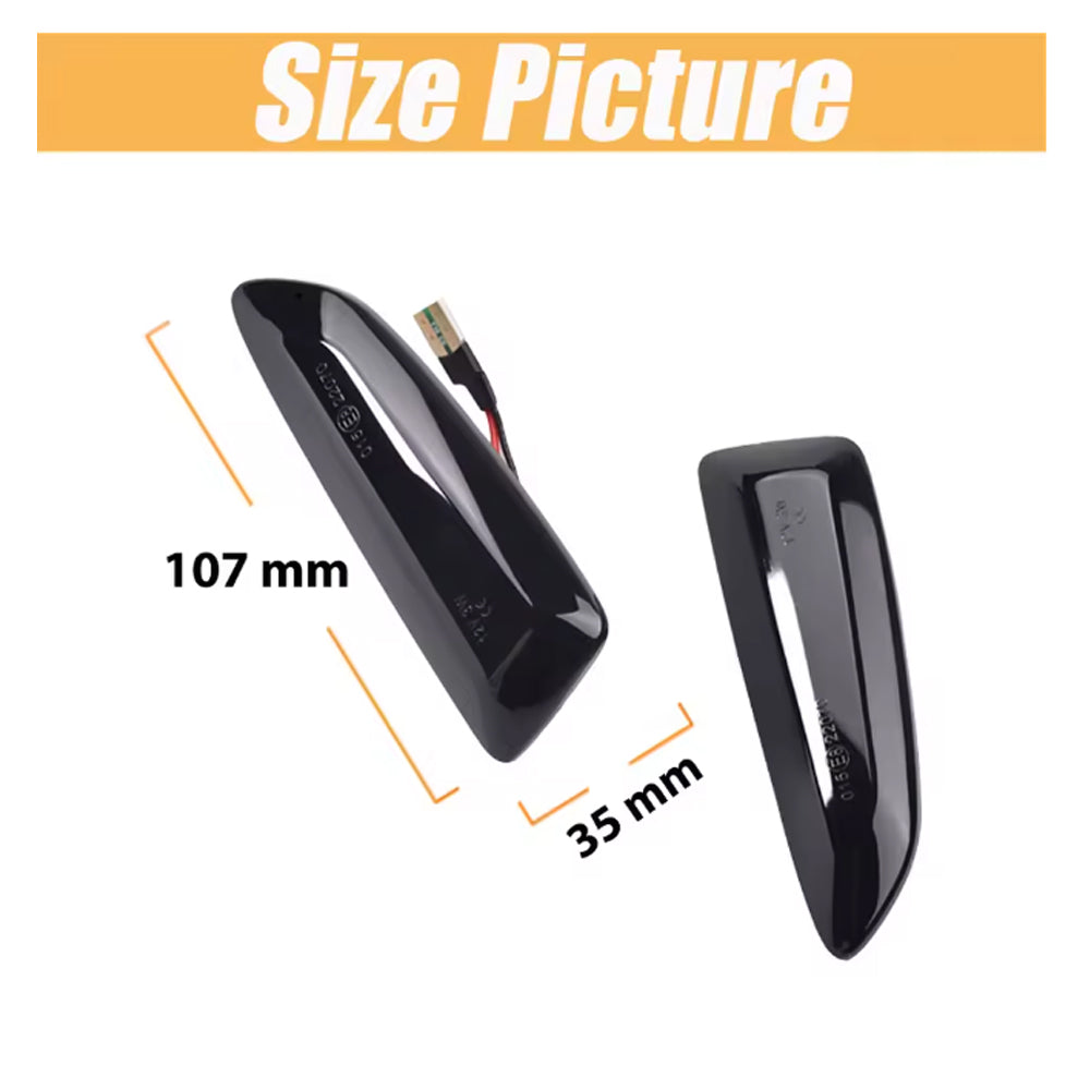 2 x Dynamic LED Side Marker Light Signal Lamp for Opel Astra K J Insignia Zafira