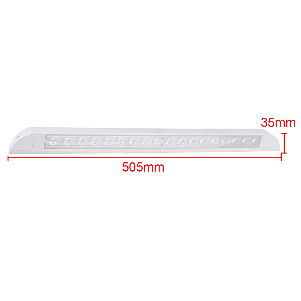 12v-24v 520mm White Body LED Awning Light White LED Caravan Outside Light (1pc)