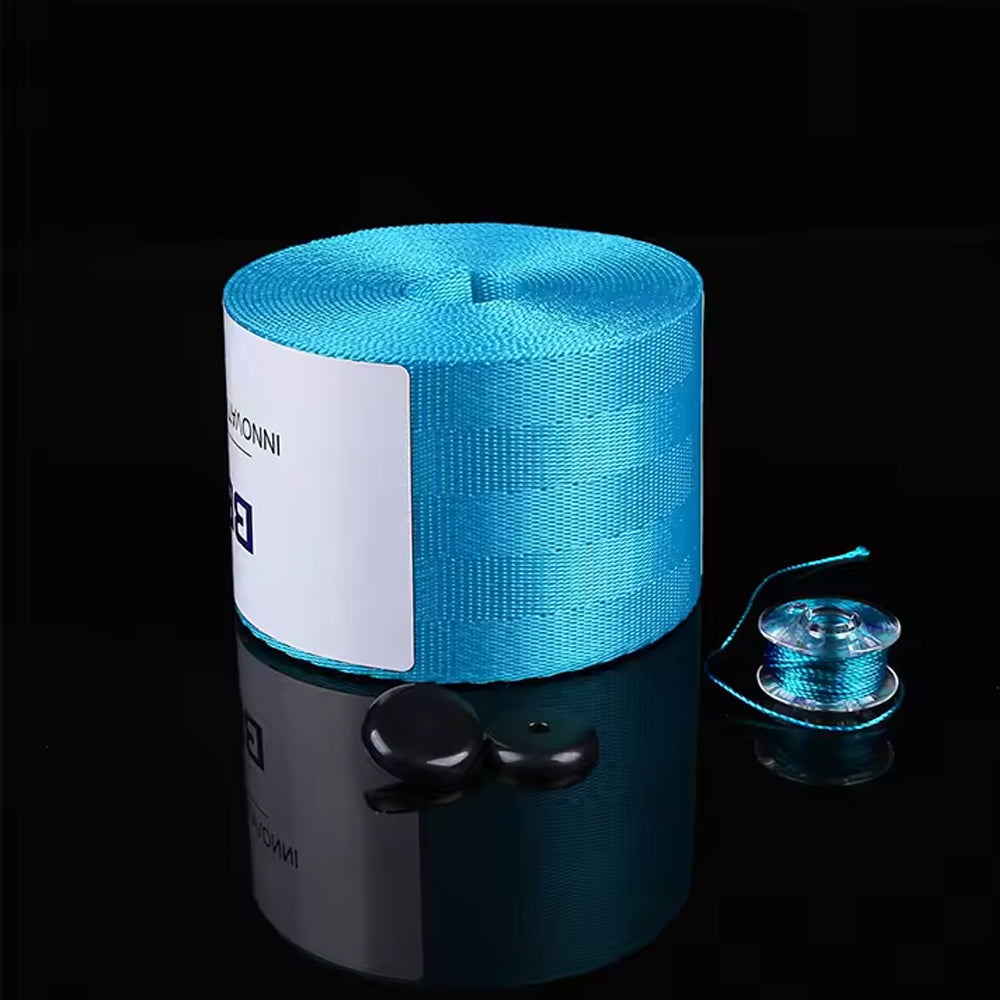 4x 3.6M SkyBlue Car Seat Belt Webbing Fabric Racing Car Modified Safety Seatbelt