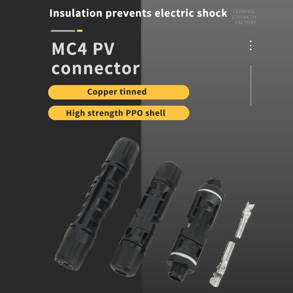 50 Pairs Solar Connectors 1000V 30A Solar Panel Branch MC4 PV Connectors
