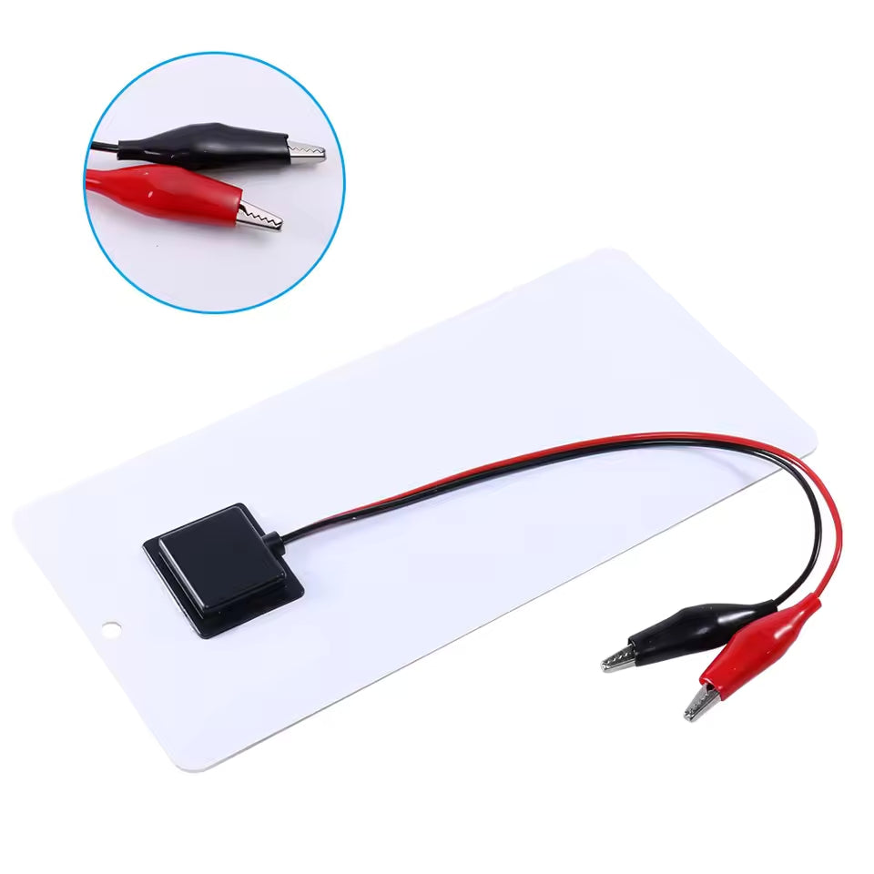 12v 20w Solar Panel with Battery Clips for Car Boat Bike Leave on Keep Charged