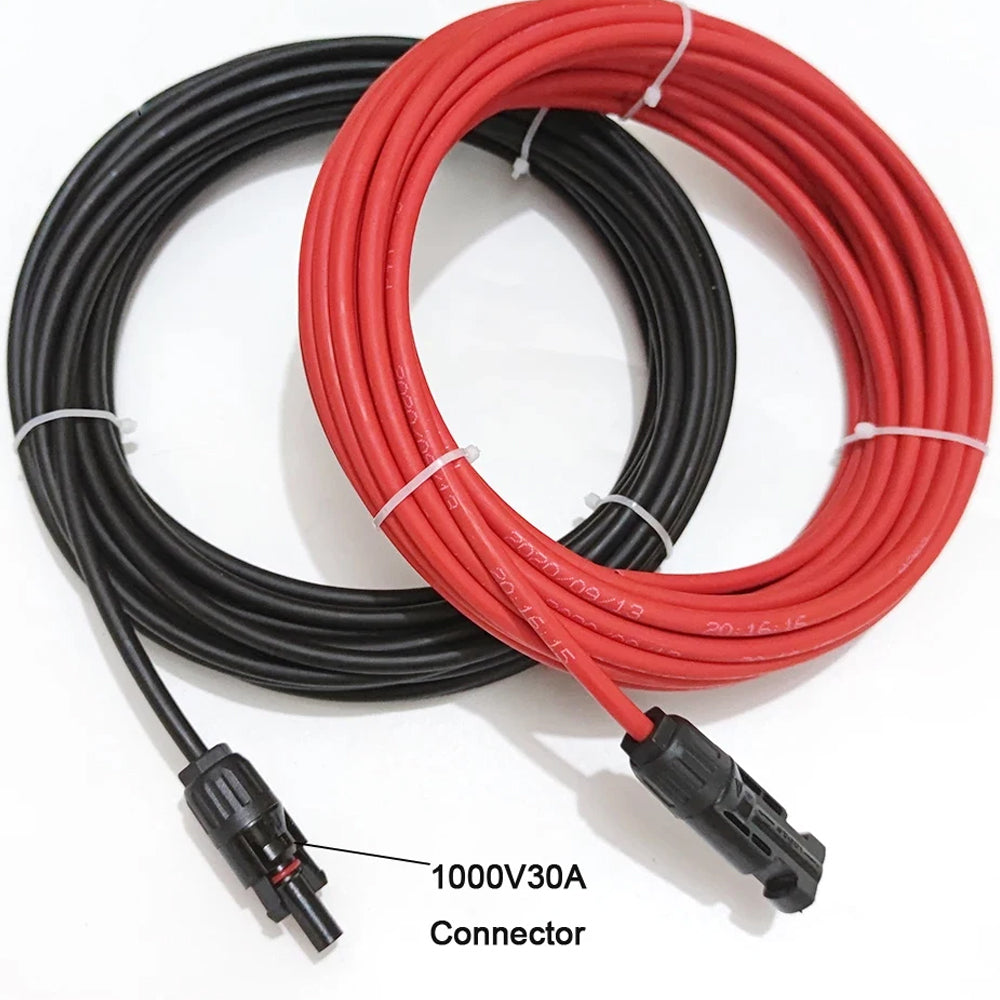 1 Pair 3M Solar Panel Extension Cable 14AWG 2.5mm² Cable with Solar PV Connector