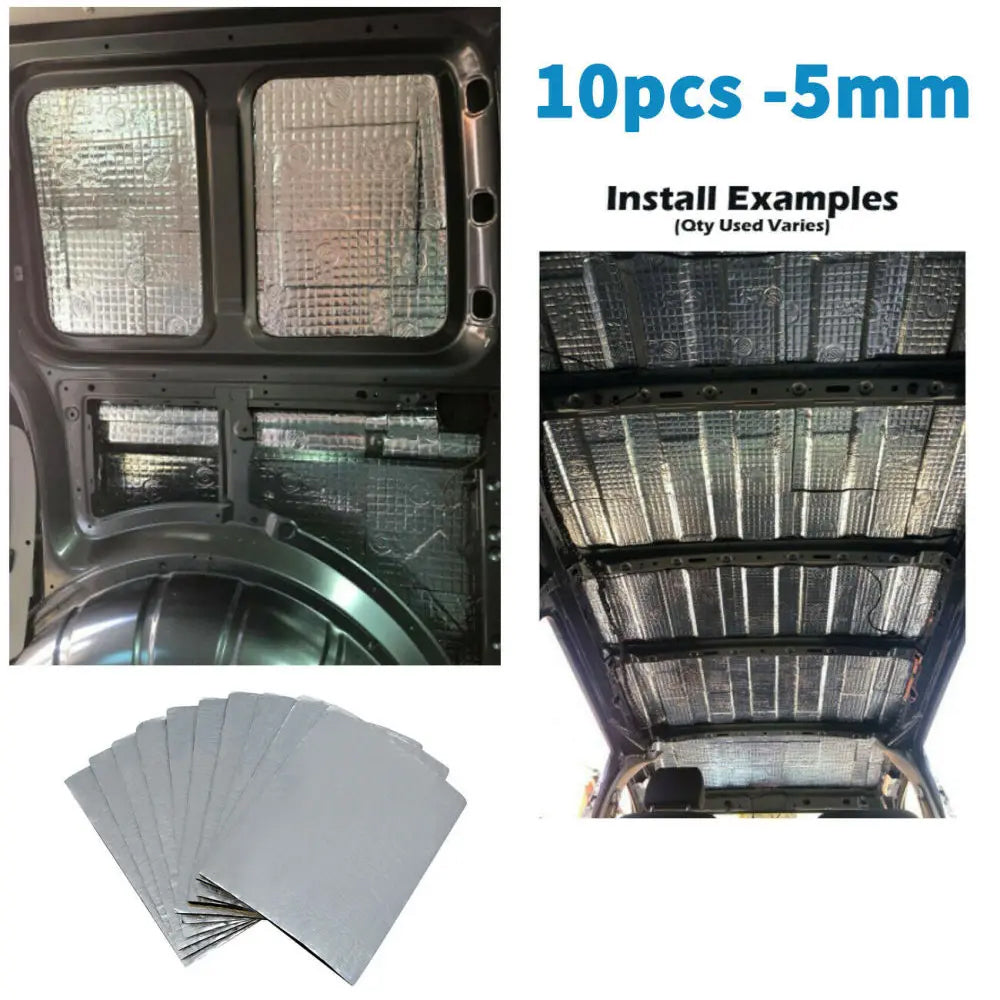 10 sheets 250mm x 180mm x 10mm Sound deadner heat insulator sticky mat