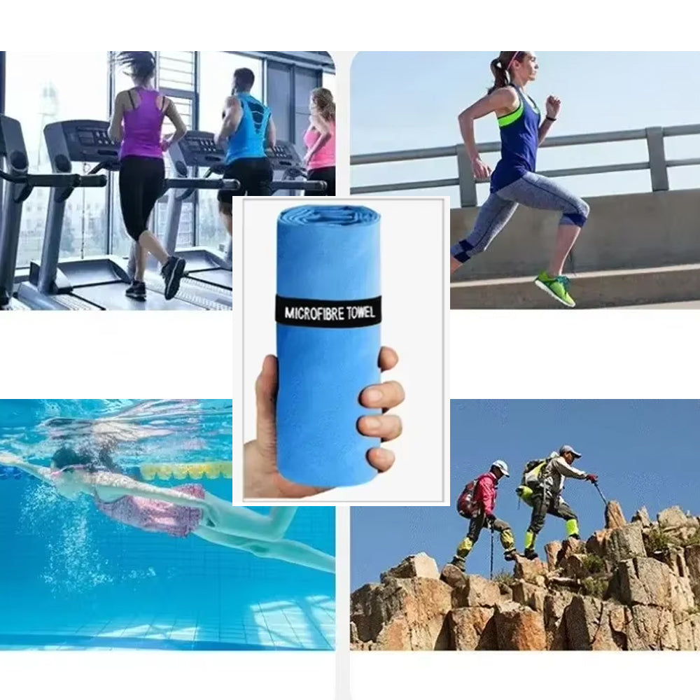 Dark Blue Quick-Drying Sports Towel 40x80CM Swimming Gym Camping Beach Towel