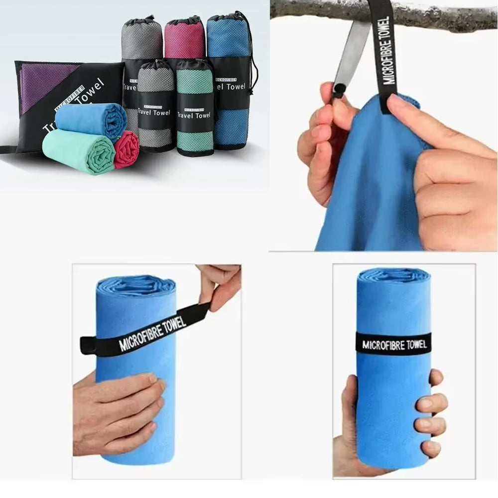Dark Blue Quick-Drying Sports Towel 40x80CM Swimming Gym Camping Beach Towel