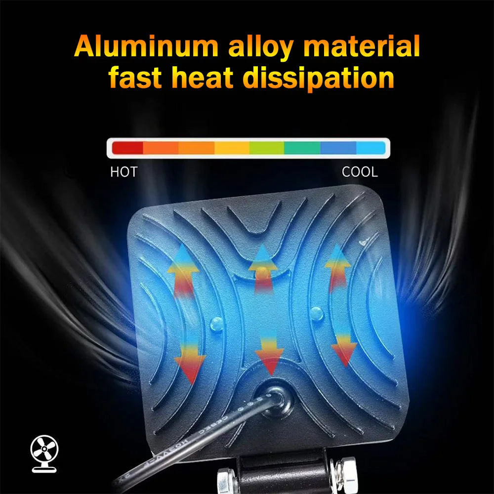 4 x LED Work Lights 144W Square 105mm 12V-24V 6500K Spot Beam LED Spotlights