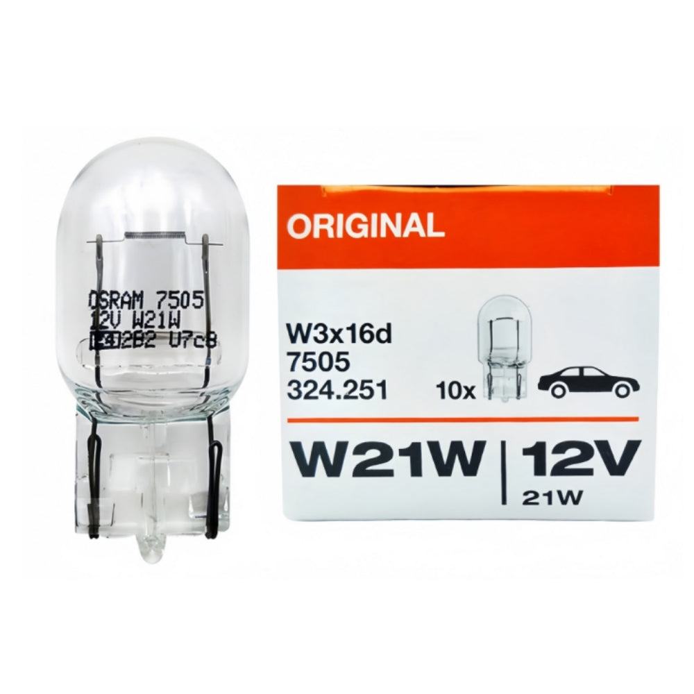 10 x OSRAM T20 7440 12V 21W Original Clear filament incandescent Wedge globes