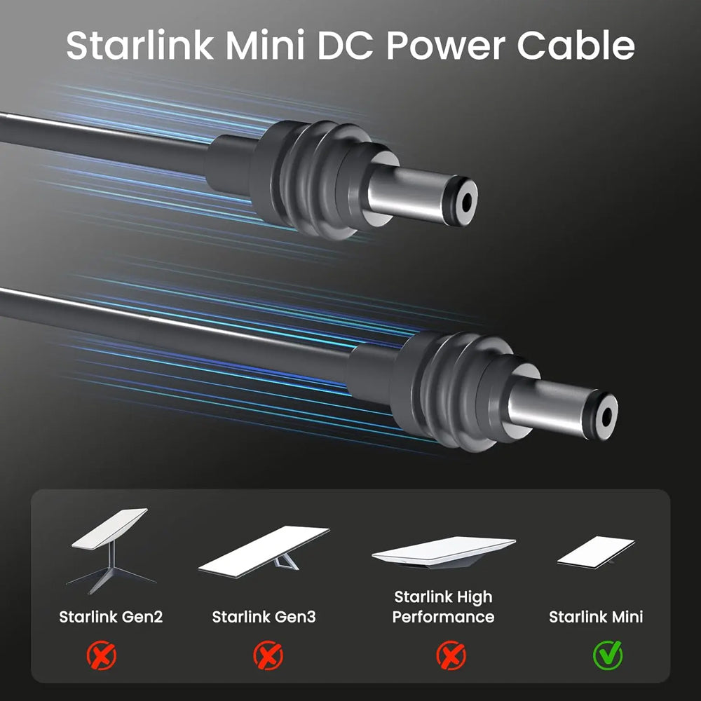 10M Starlink Cable Mini Power DC Cable Male to Male for Starlink Mini Charging