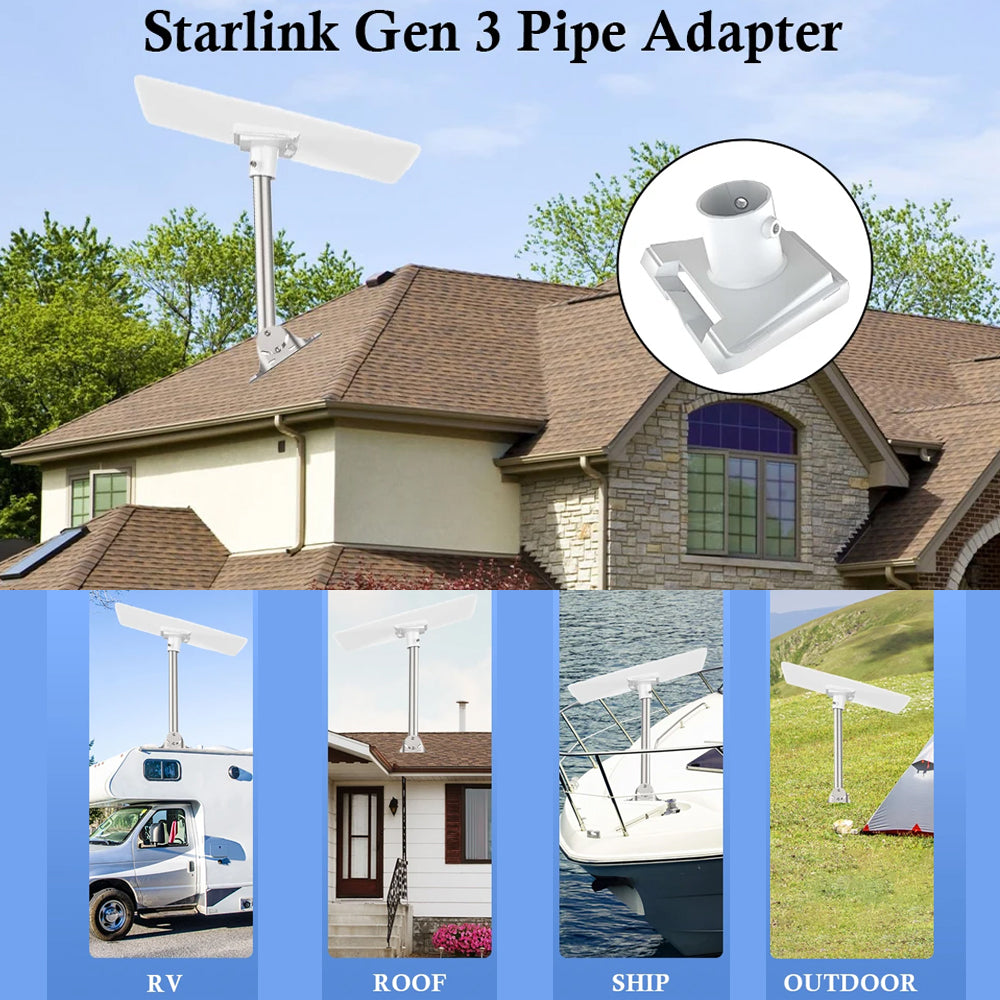 Starlink Gen 3 Pipe Adapter for Gen3/V3 Pole Mount for 35 to 60.2mm Pole Pipe