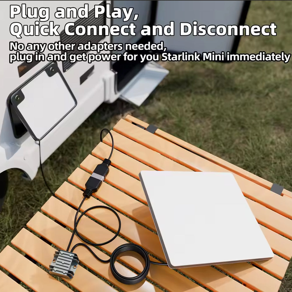 7M Starlink Mini Cable Anderson Plug with Step Up Converter 10-28V to 30V 3.5A