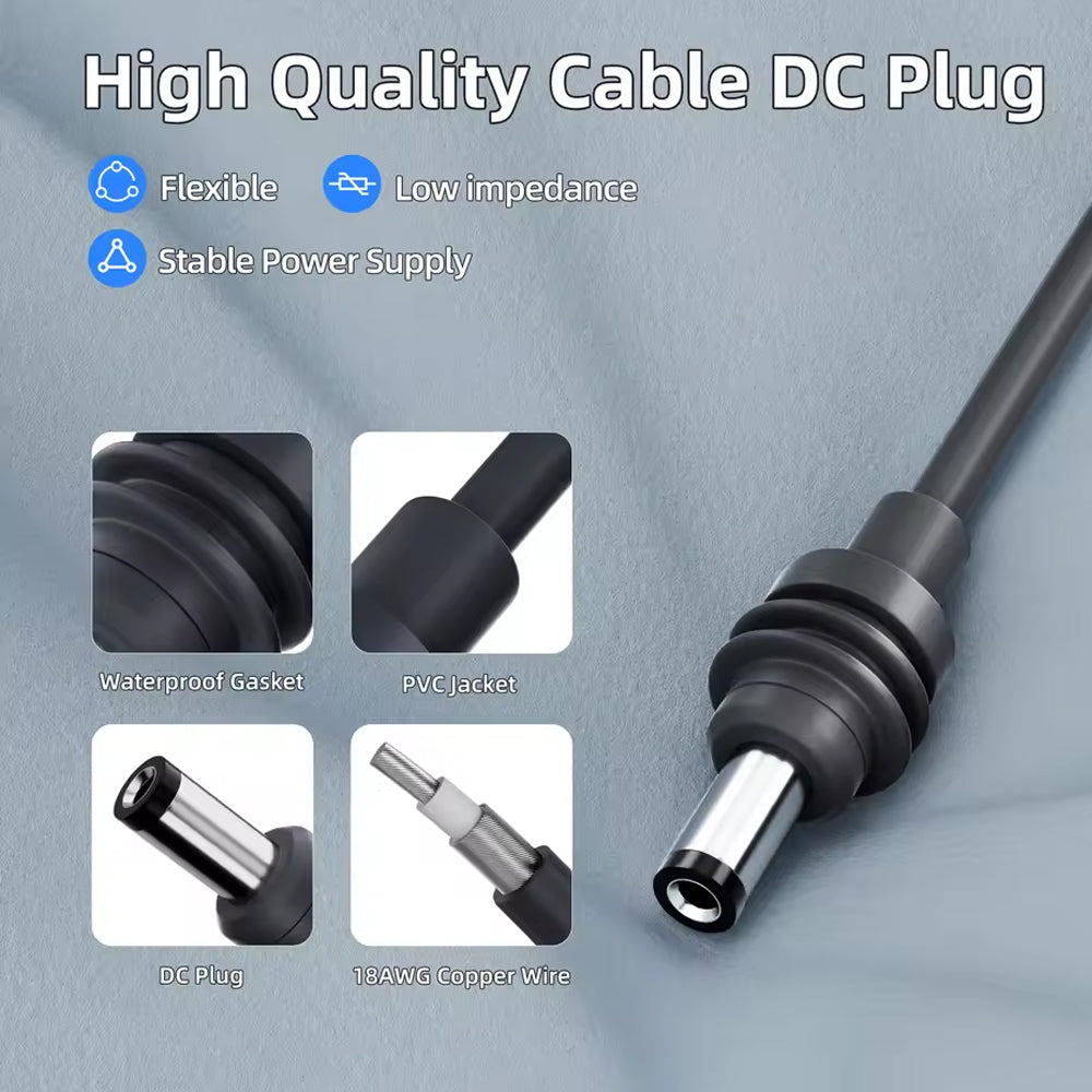 1M Starlink Mini Cable SAE Connector to DC Plug for Car Battery Generator Solar