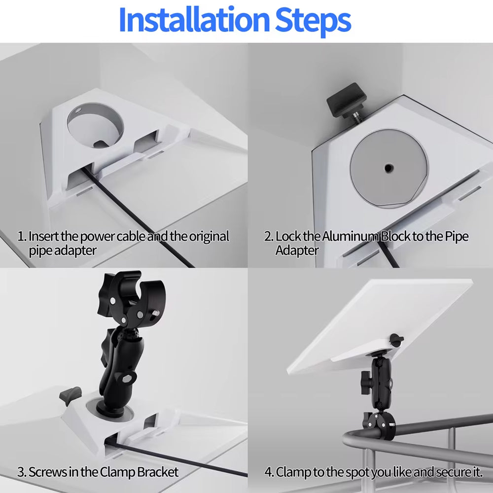 Starlink Mini Pole Mount Compatible With Original Pipe Adapter for 15-40mm Pole