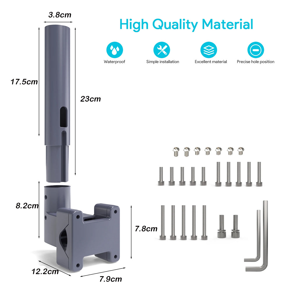 Starlink Mini Pole Mount Ladder Mount with Pipe for OD 20-49mm Pole RV/Roof/Rack