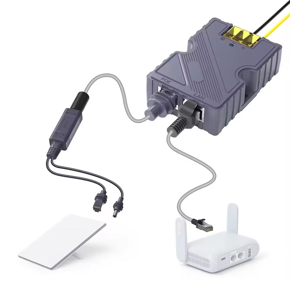 Starlink Mini Splitter Kit 150W POE & 100W Gigabit POE Splitter with DC & RJ45